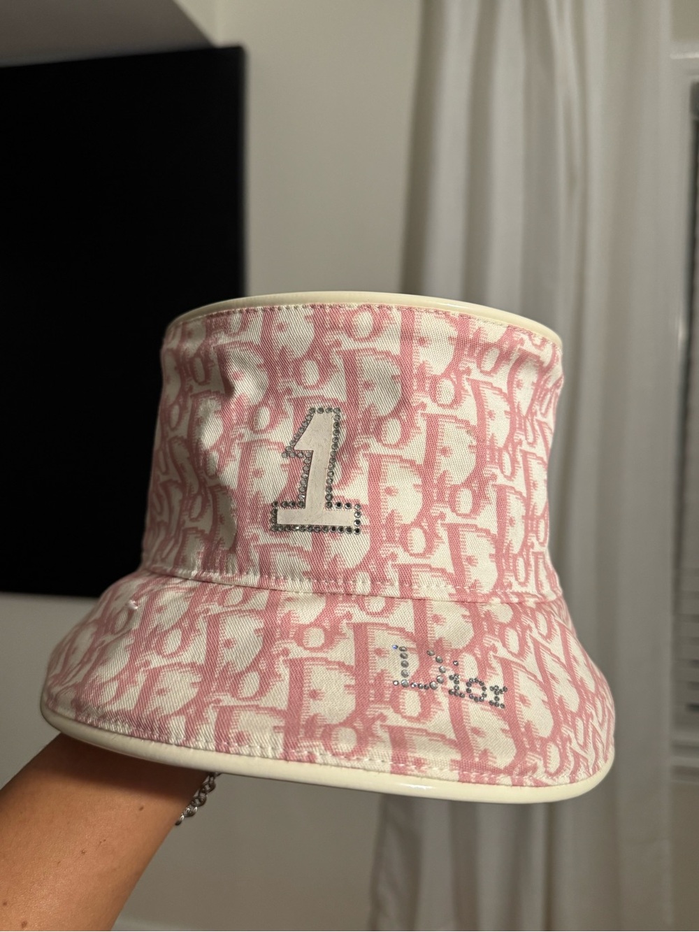 Christian Dior Pink Trotter Monogram Bucket Hat- Galliano Era Vintage